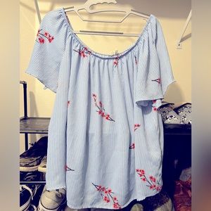 Pink Rose flowy flowered blouse